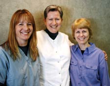 dr. Mallory Team L-R: Karen, Dr. Mallory, Denise